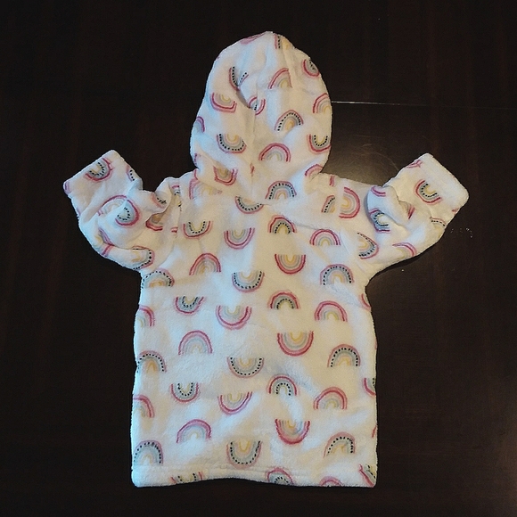 NWOT HB Hudson Baby hooded belted fuzzy robe 0-9 mo - Picture 5 of 5